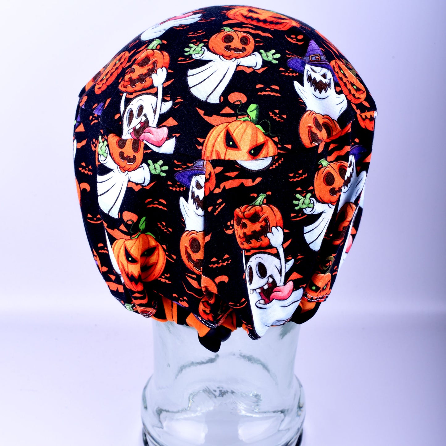 Pumpkins and Ghosts Scrub Cap