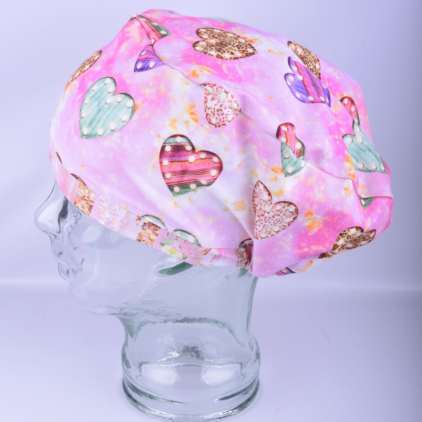 Glamour Hearts Scrub Cap