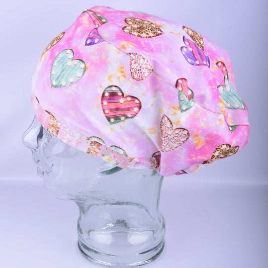 Glamour Hearts Scrub Cap