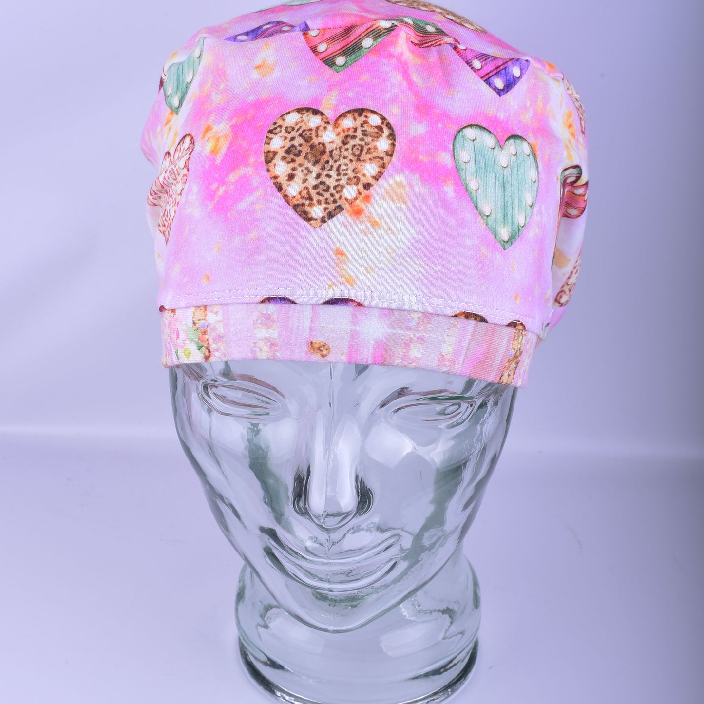 Glamour Hearts Scrub Cap
