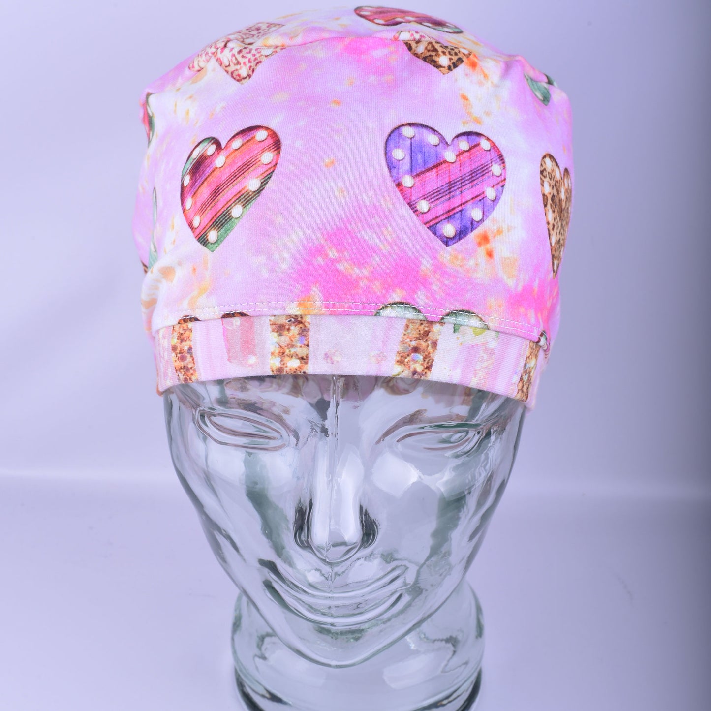 Glamour Hearts Scrub Cap