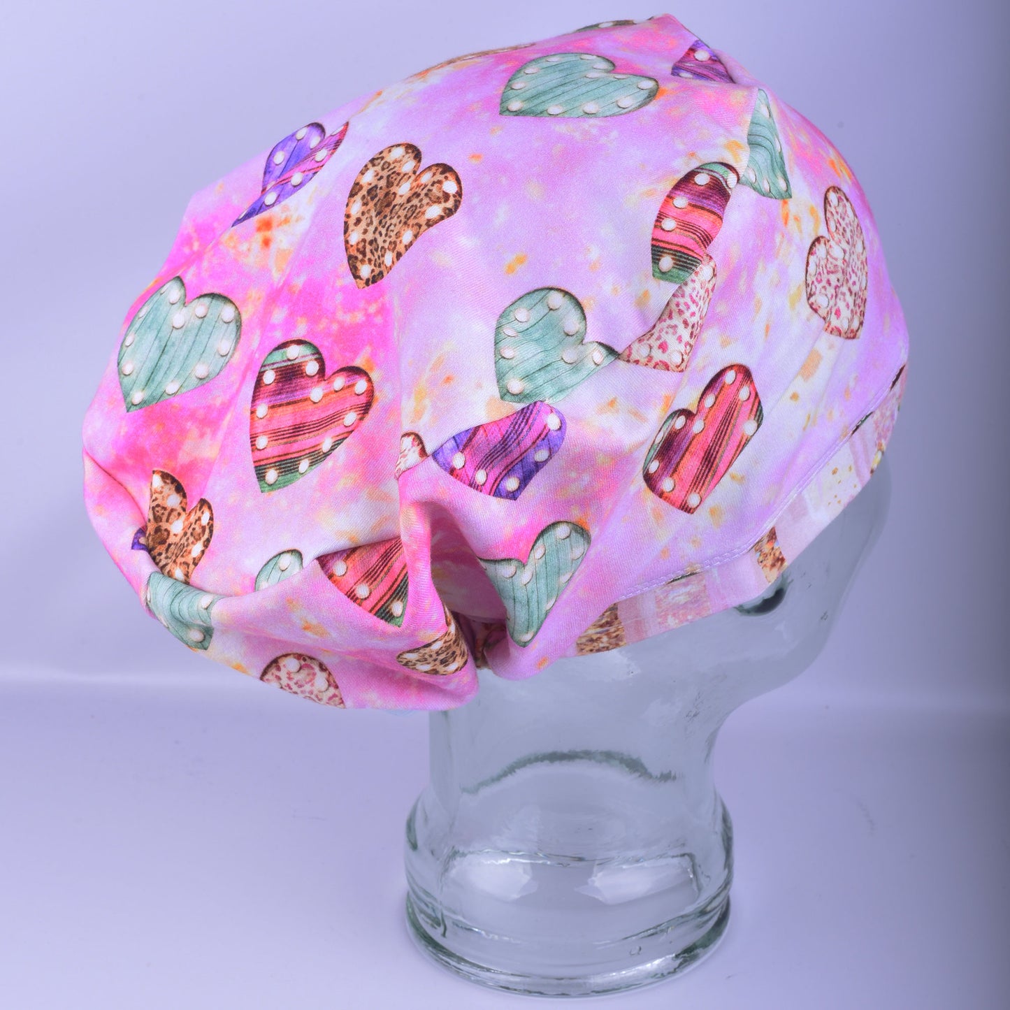 Glamour Hearts Scrub Cap