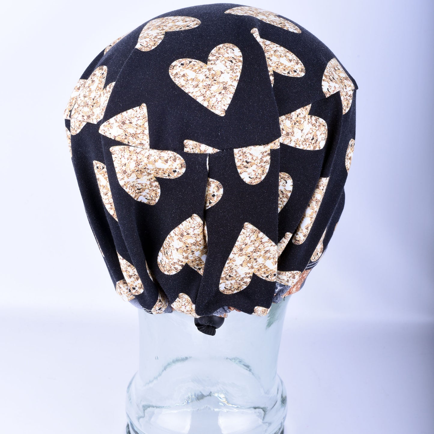 Gold Hearts Scrub Cap