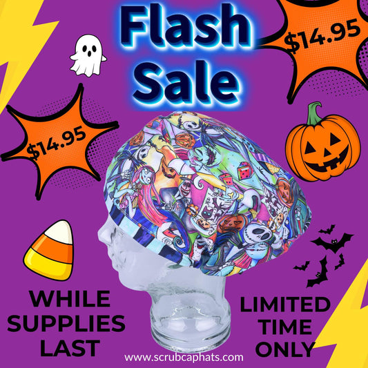 Halloween Skeletons Scrub Cap