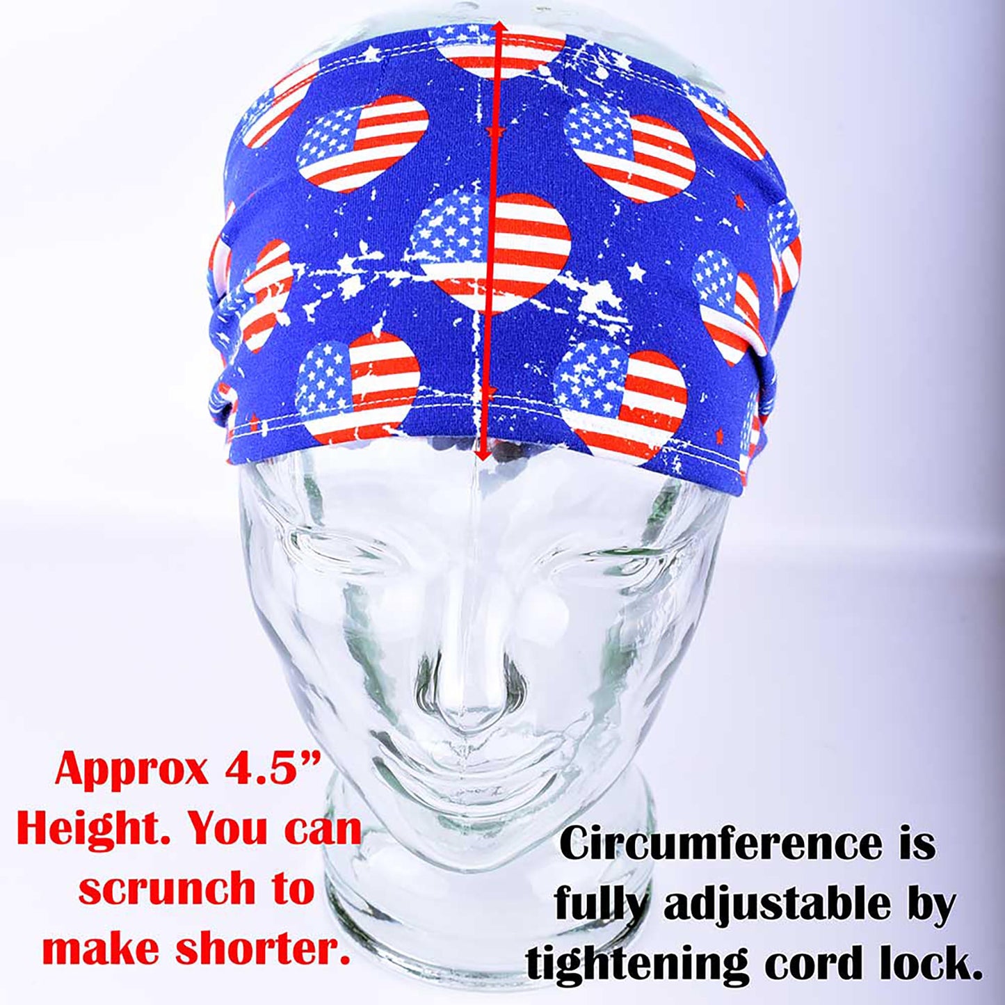 Heart Flags Wide Headband