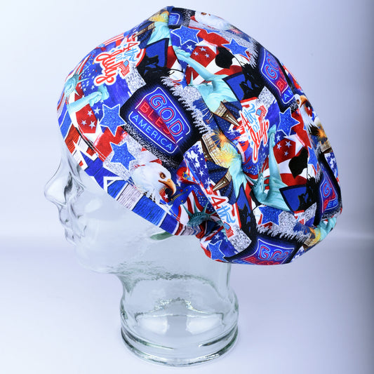 July 4th Scrub Cap