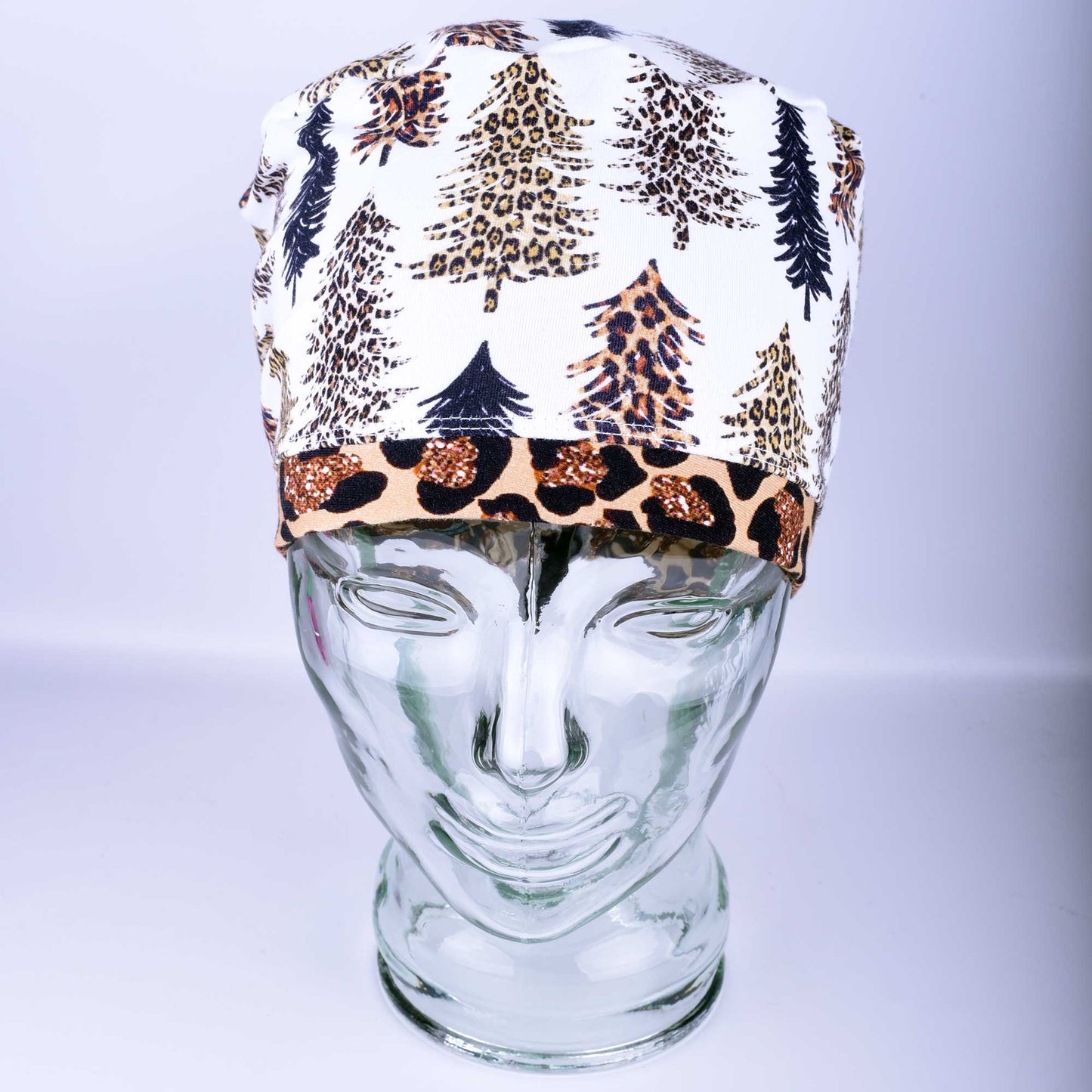 Leopard Cheetah Trees Scrub Cap