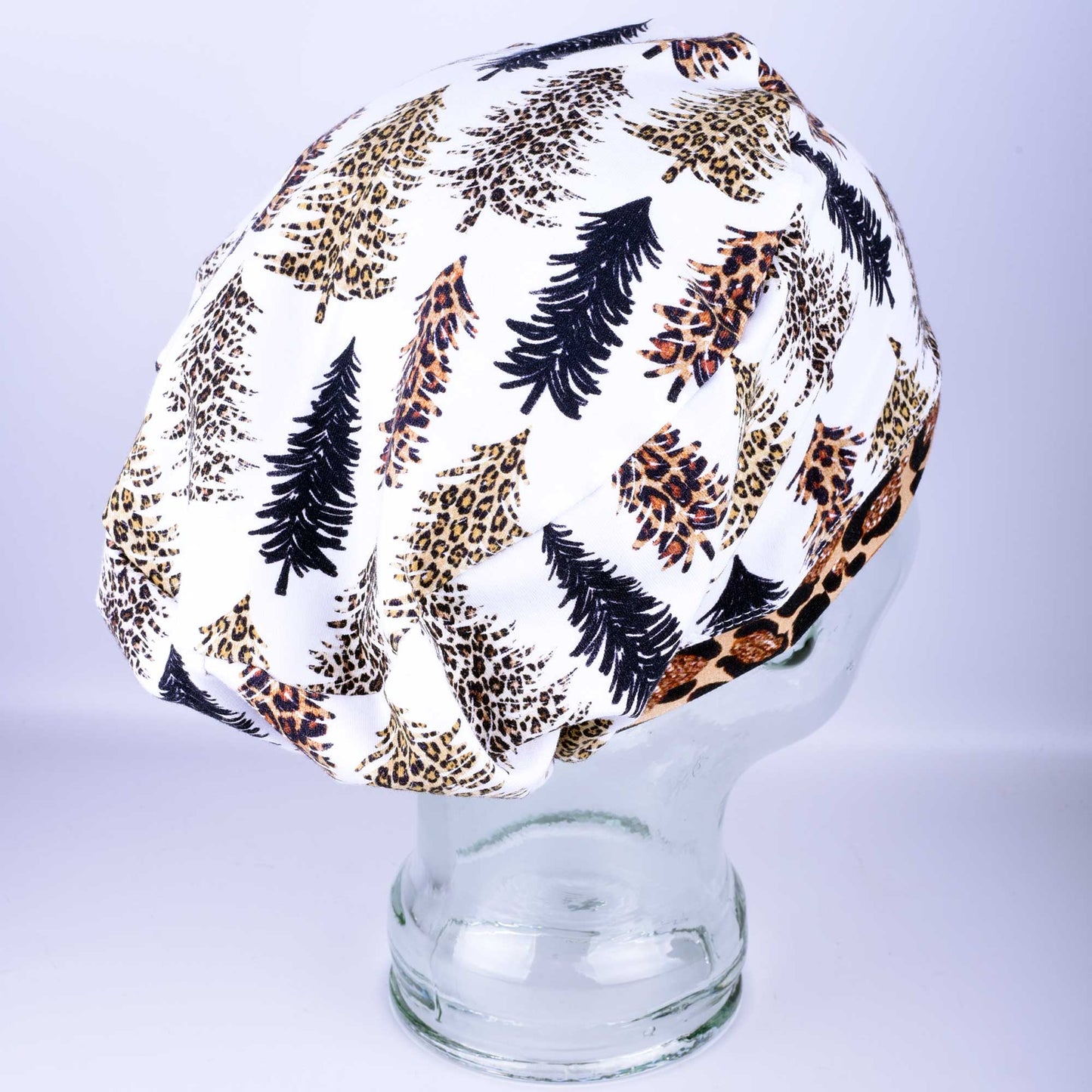 Leopard Cheetah Trees Scrub Cap