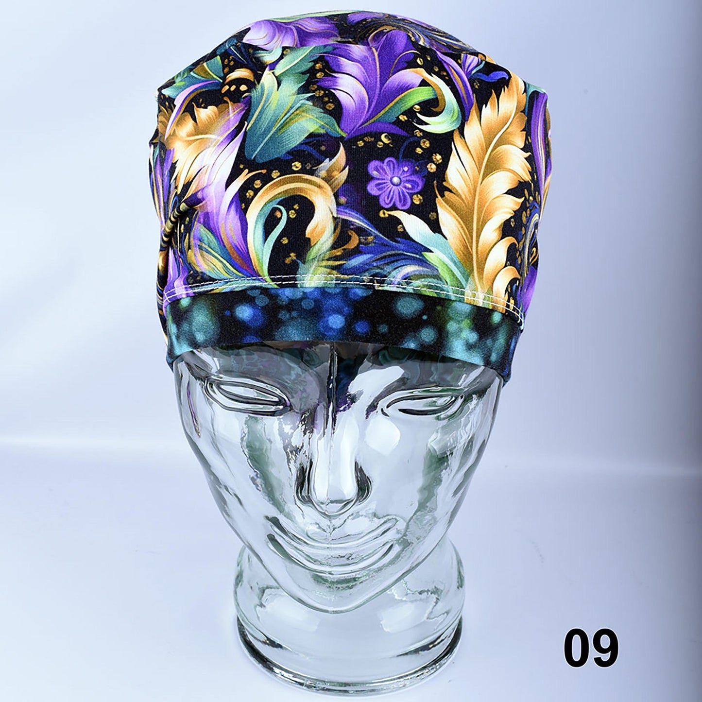 Mardi Gras Feathers Scrub Cap