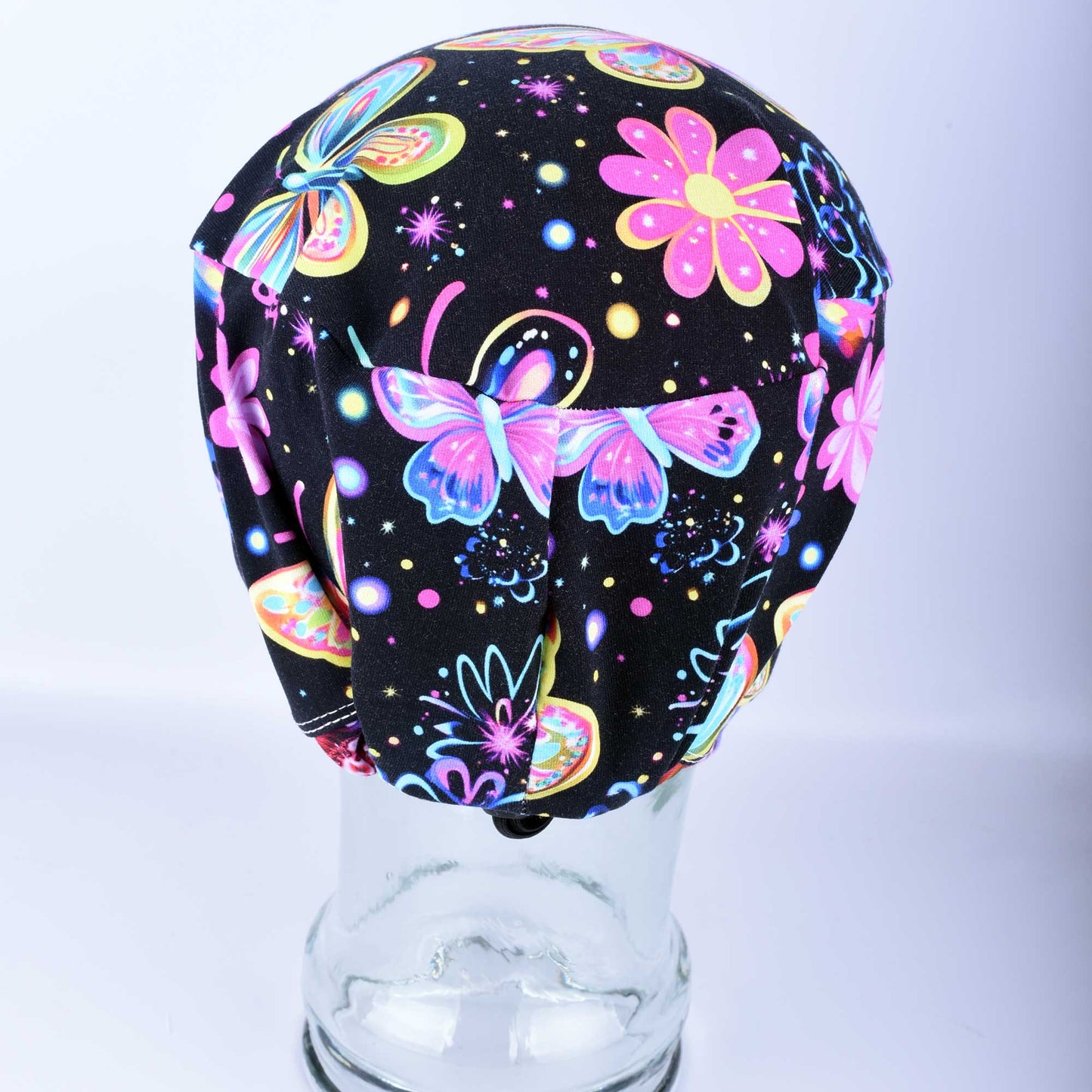 Neon Butterflies Scrub Cap