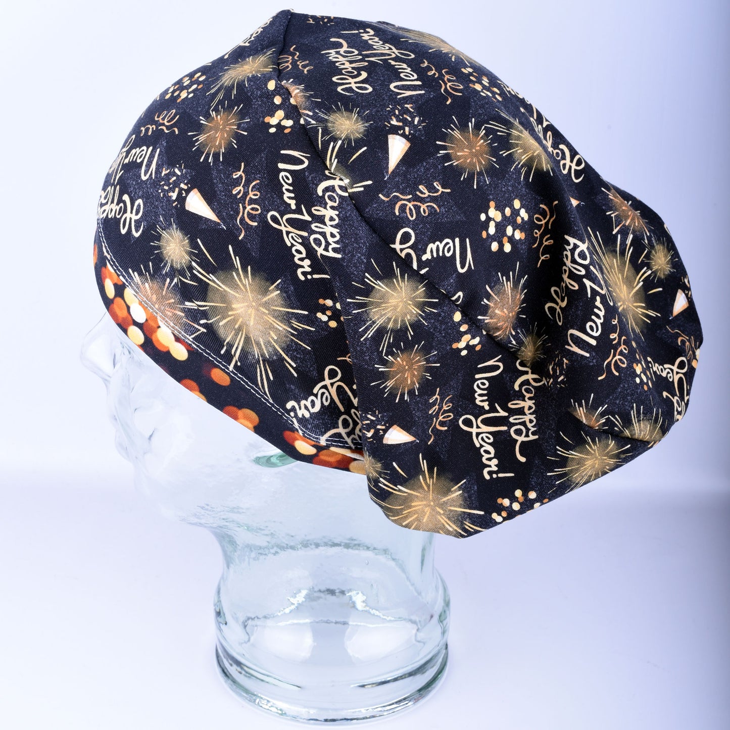 New Year Celebration Scrub Cap