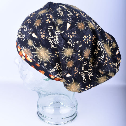 New Year Celebration Scrub Cap