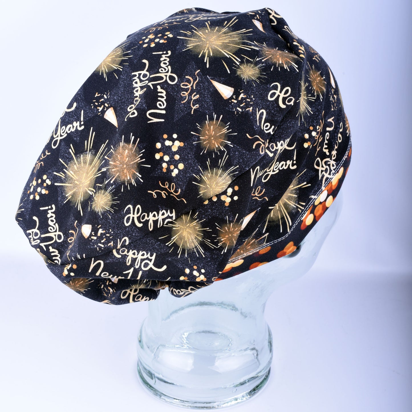 New Year Celebration Scrub Cap