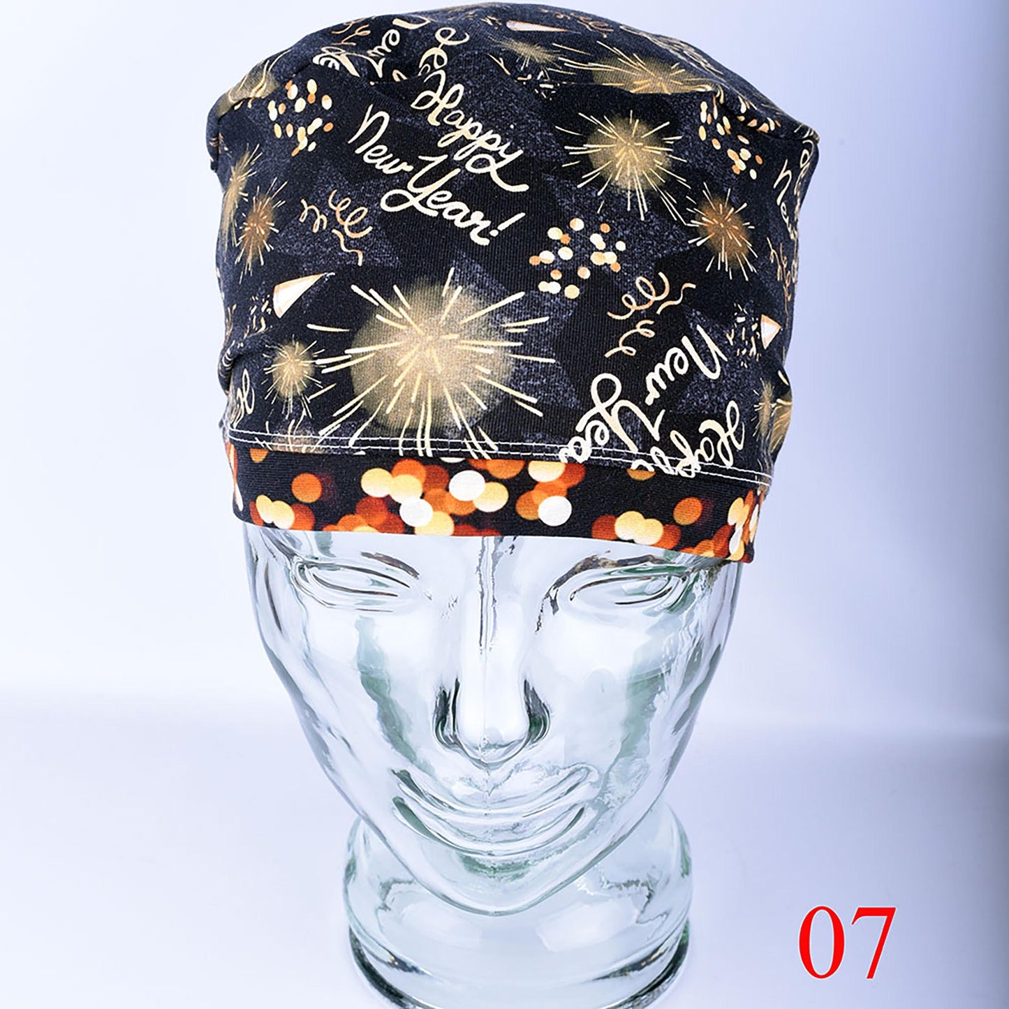 New Year Celebration Scrub Cap
