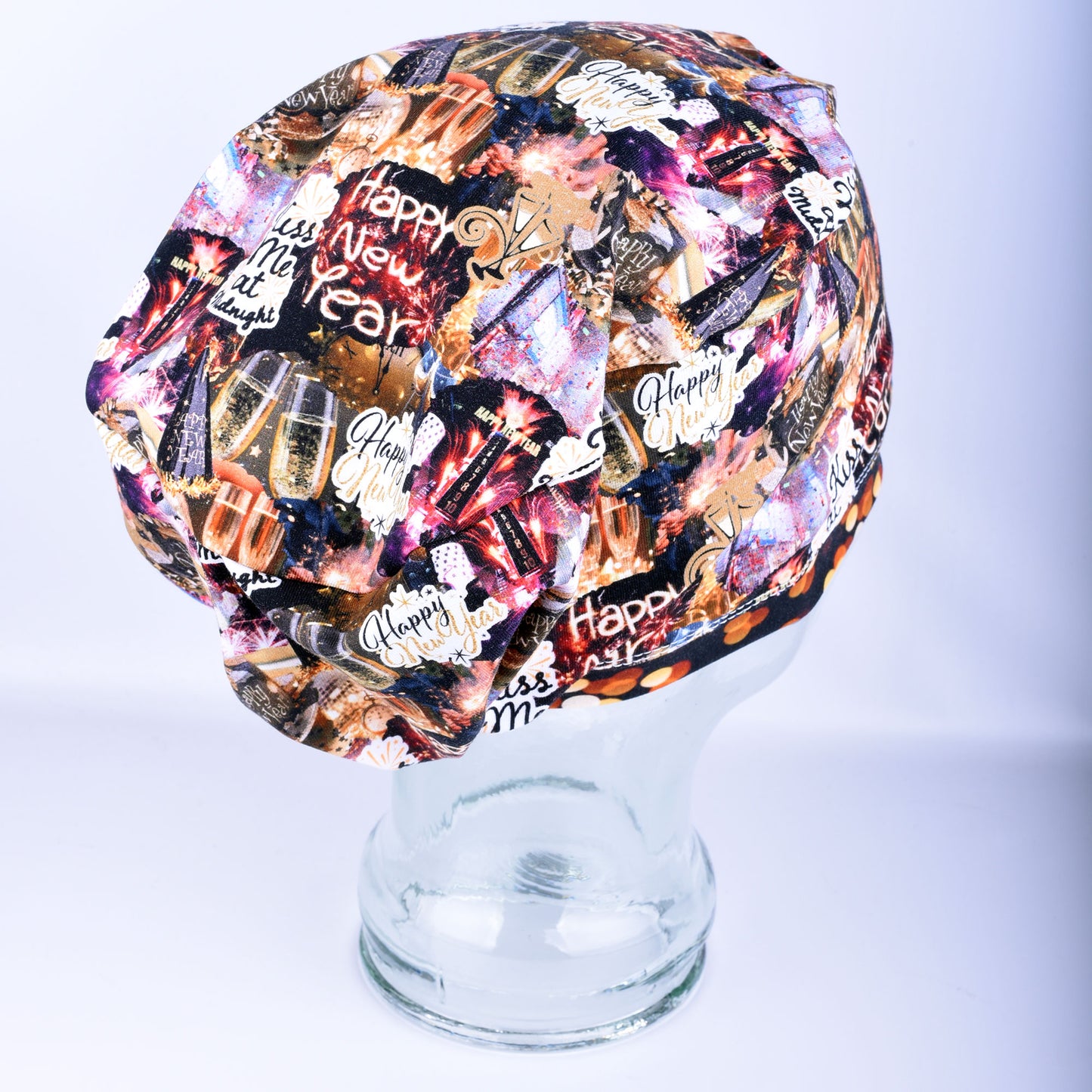 New Year Party Scrub Cap