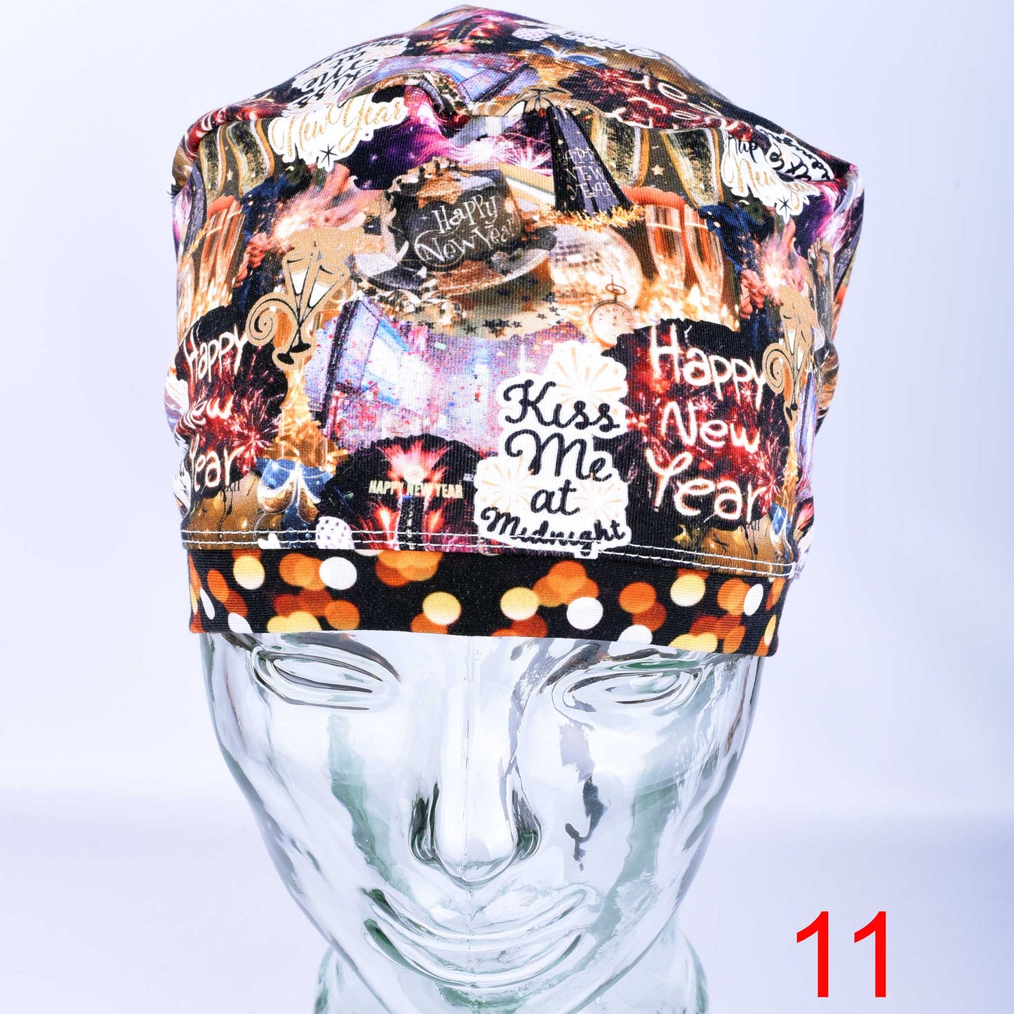 New Year Party Scrub Cap