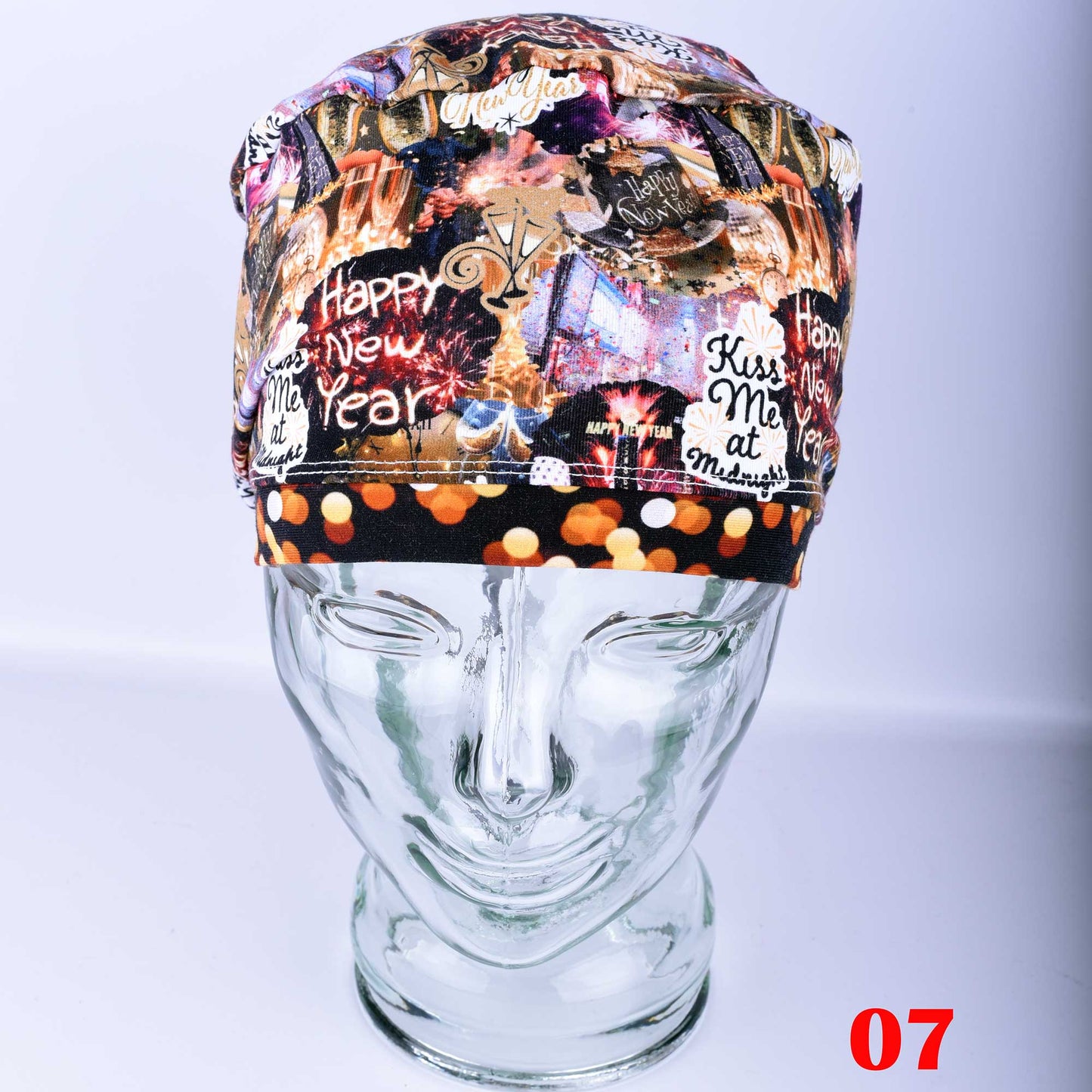 New Year Party Scrub Cap