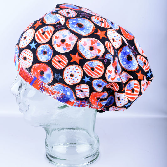 Patriotic Donuts Scrub Cap