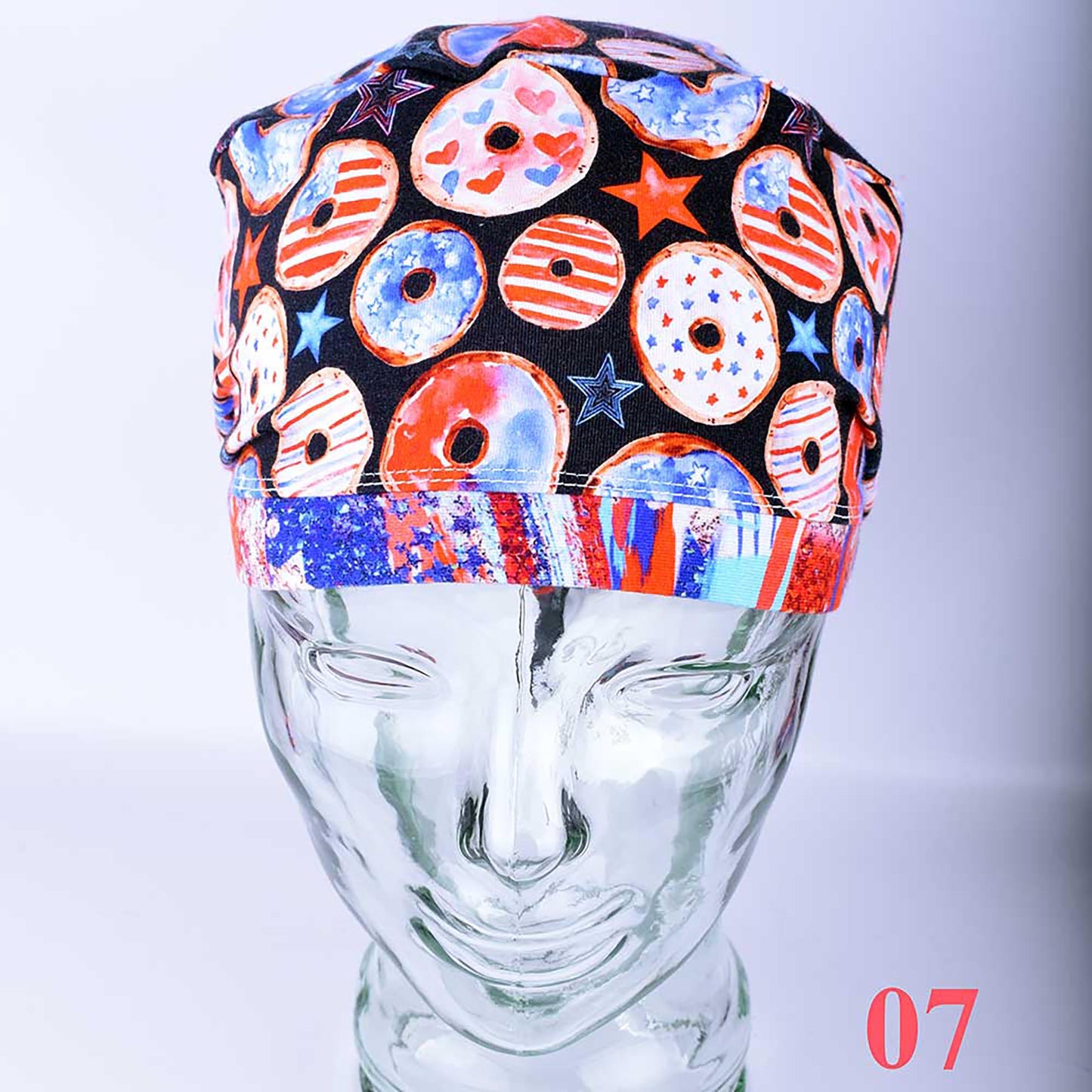 Patriotic Donuts Scrub Cap