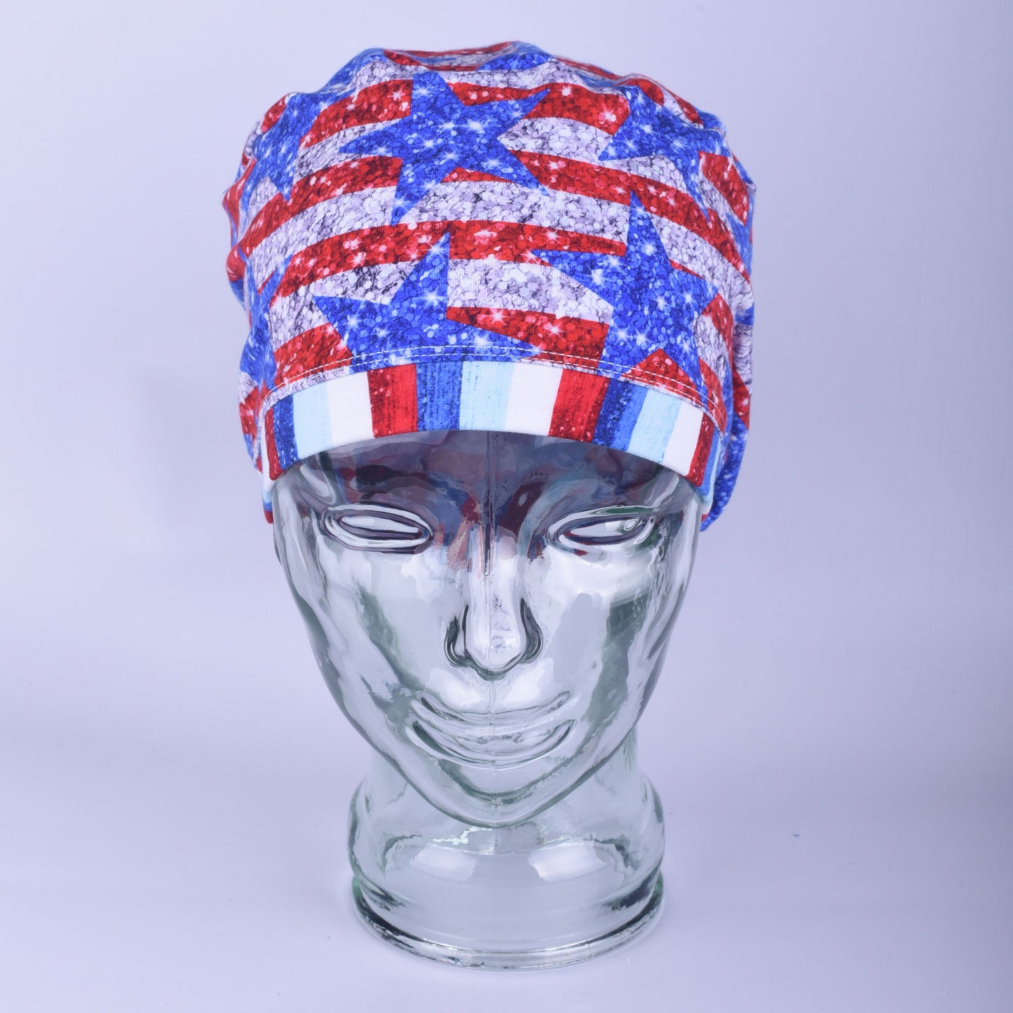 Glitter Flag Scrub Cap