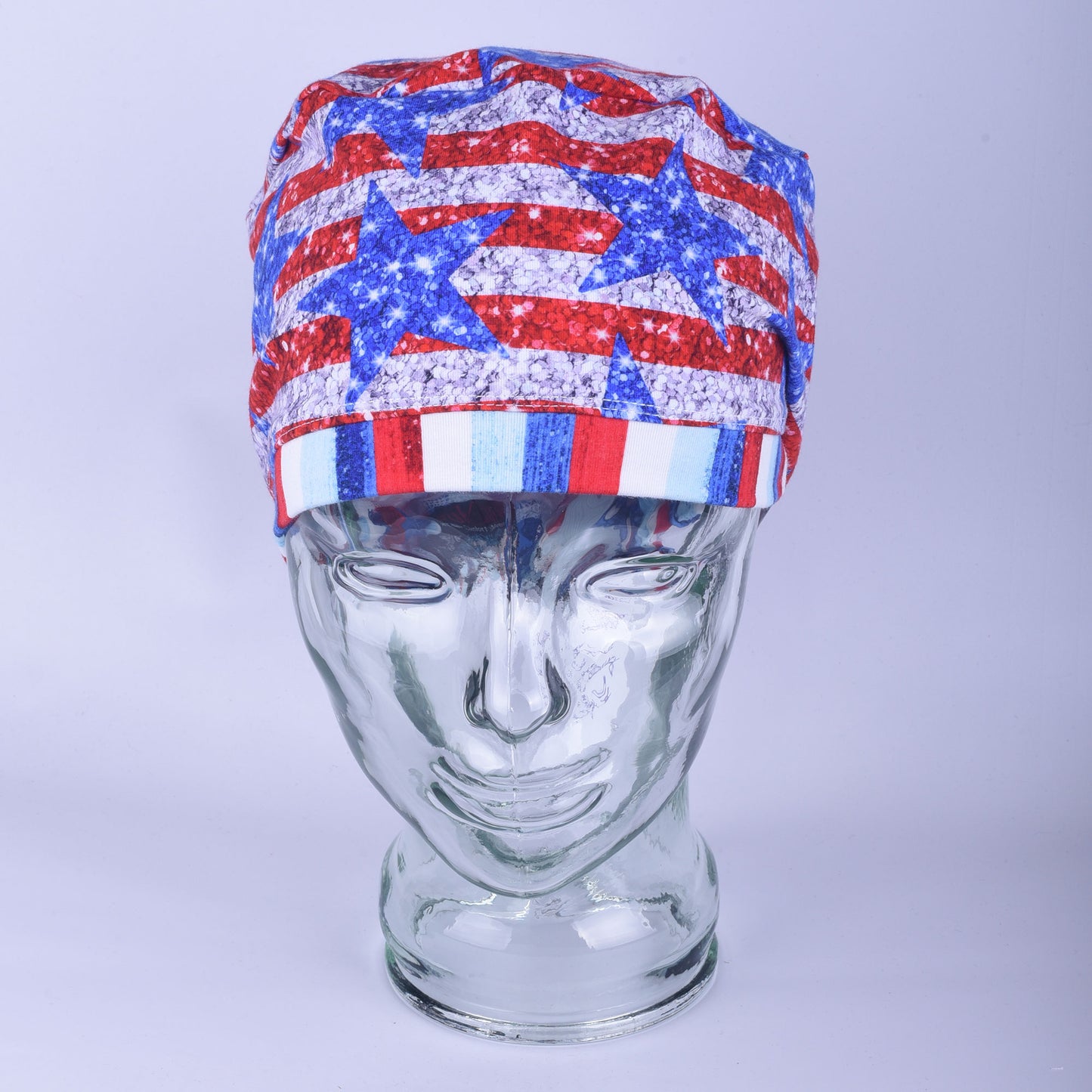Glitter Flag Scrub Cap