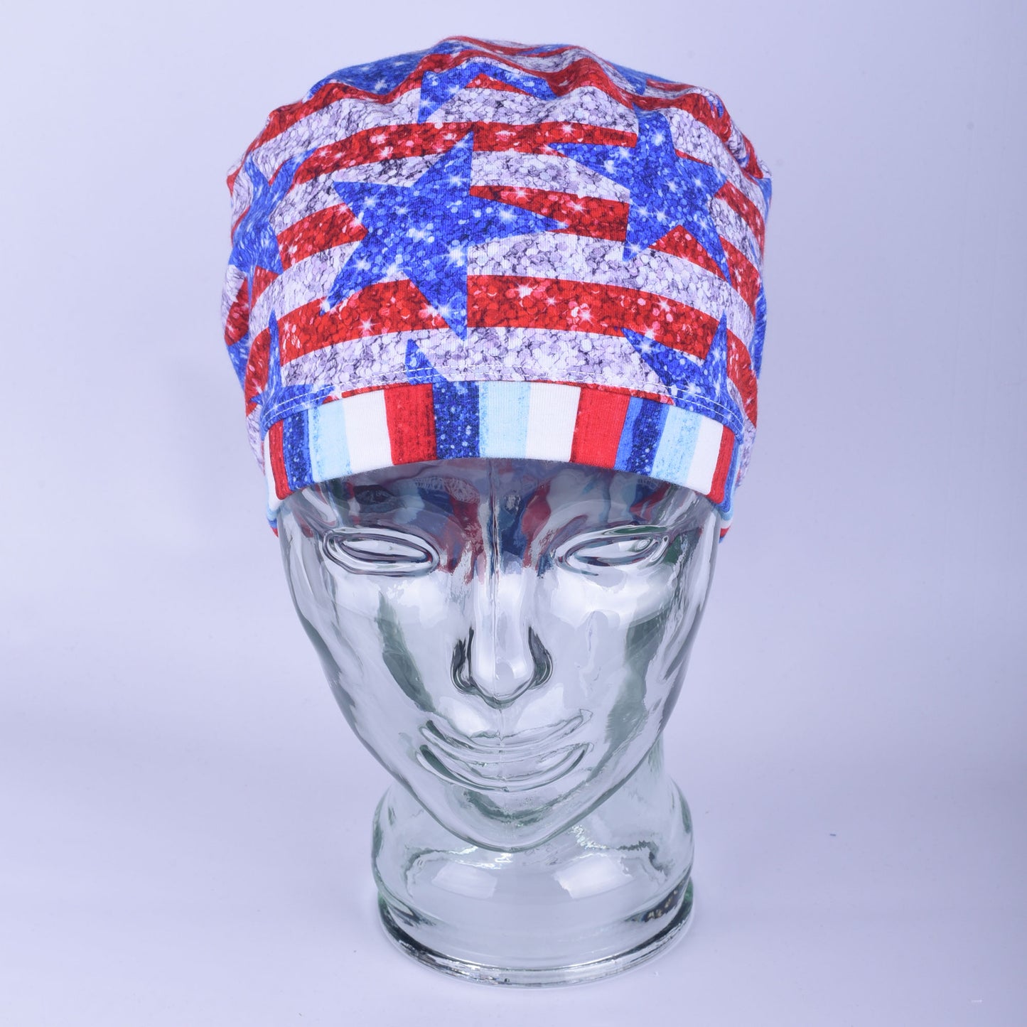 Glitter Flag Scrub Cap