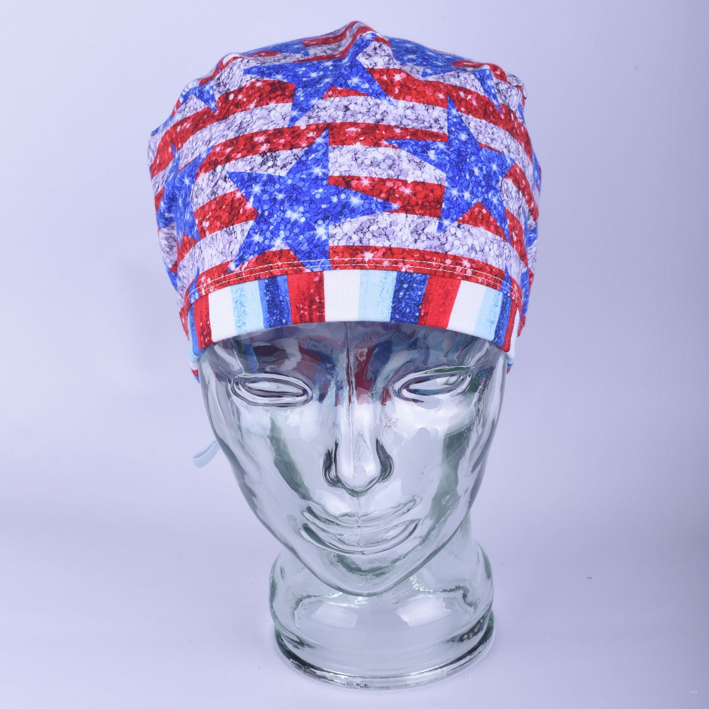 Glitter Flag Scrub Cap