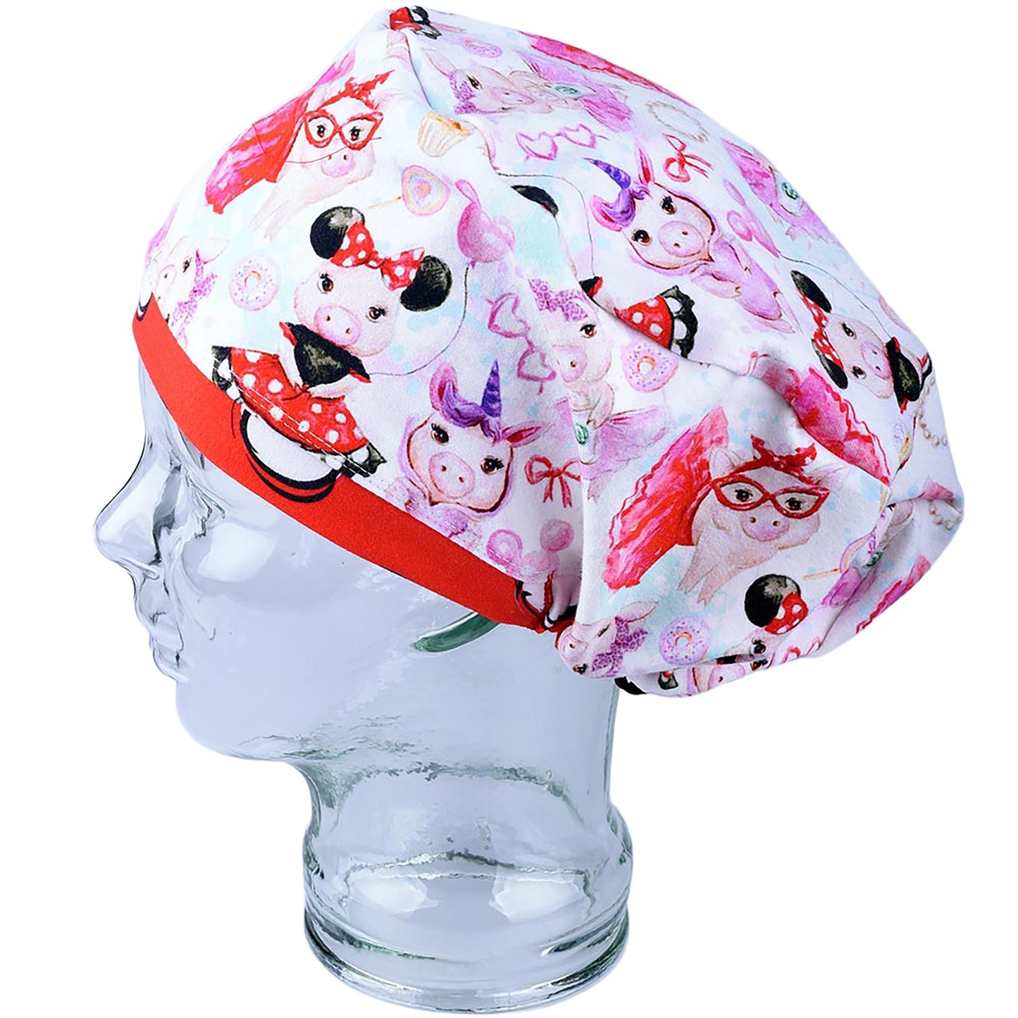 Polka Dot Pigs Scrub Cap