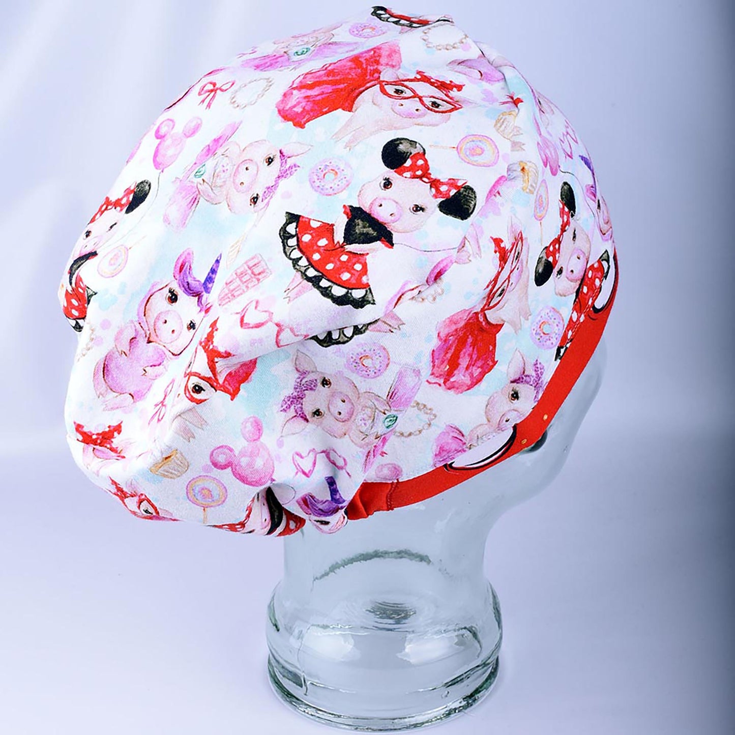 Polka Dot Pigs Scrub Cap