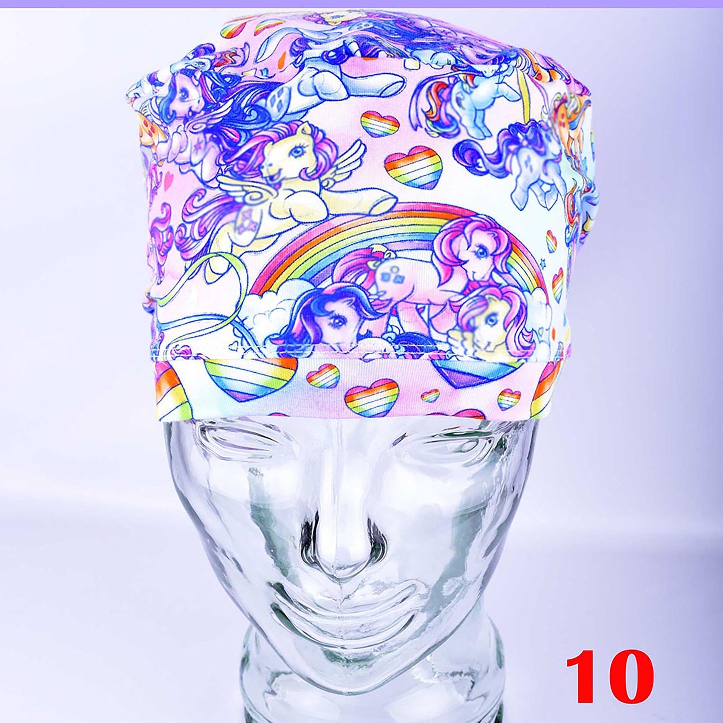 Rainbow Ponies Scrub Cap