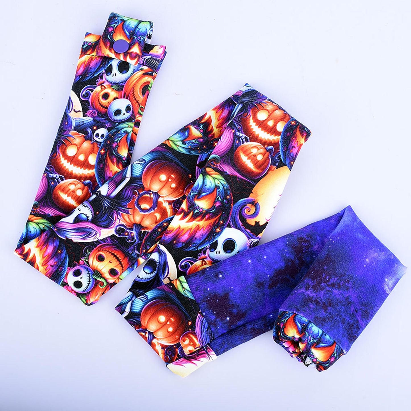 Pumpkins Skeletons Wide Stethoscope Cover