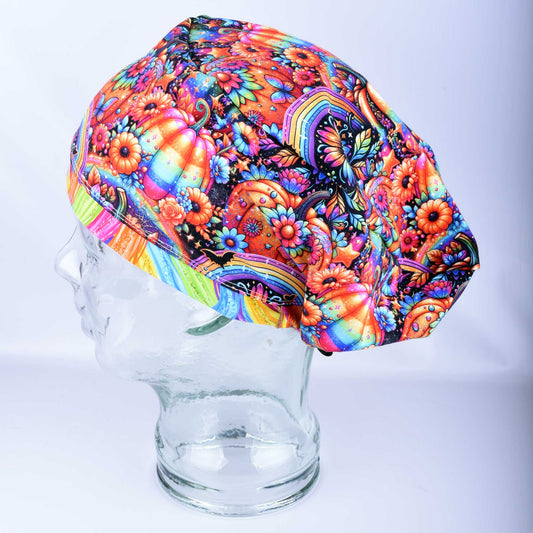 Pumpkins and Rainbows Scrub Cap