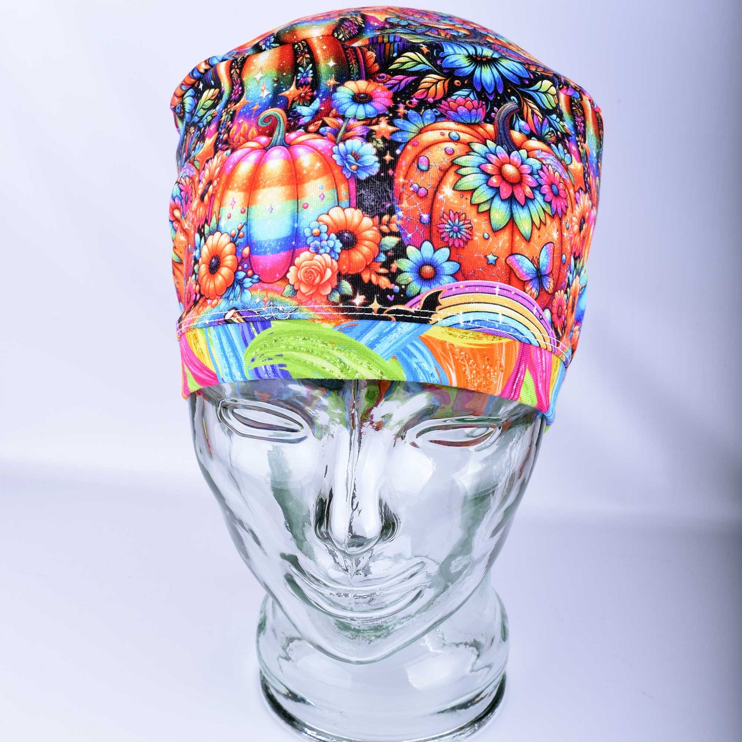 Pumpkins and Rainbows Scrub Cap