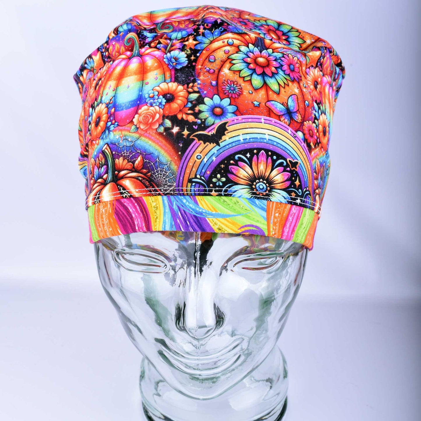Pumpkins and Rainbows Scrub Cap