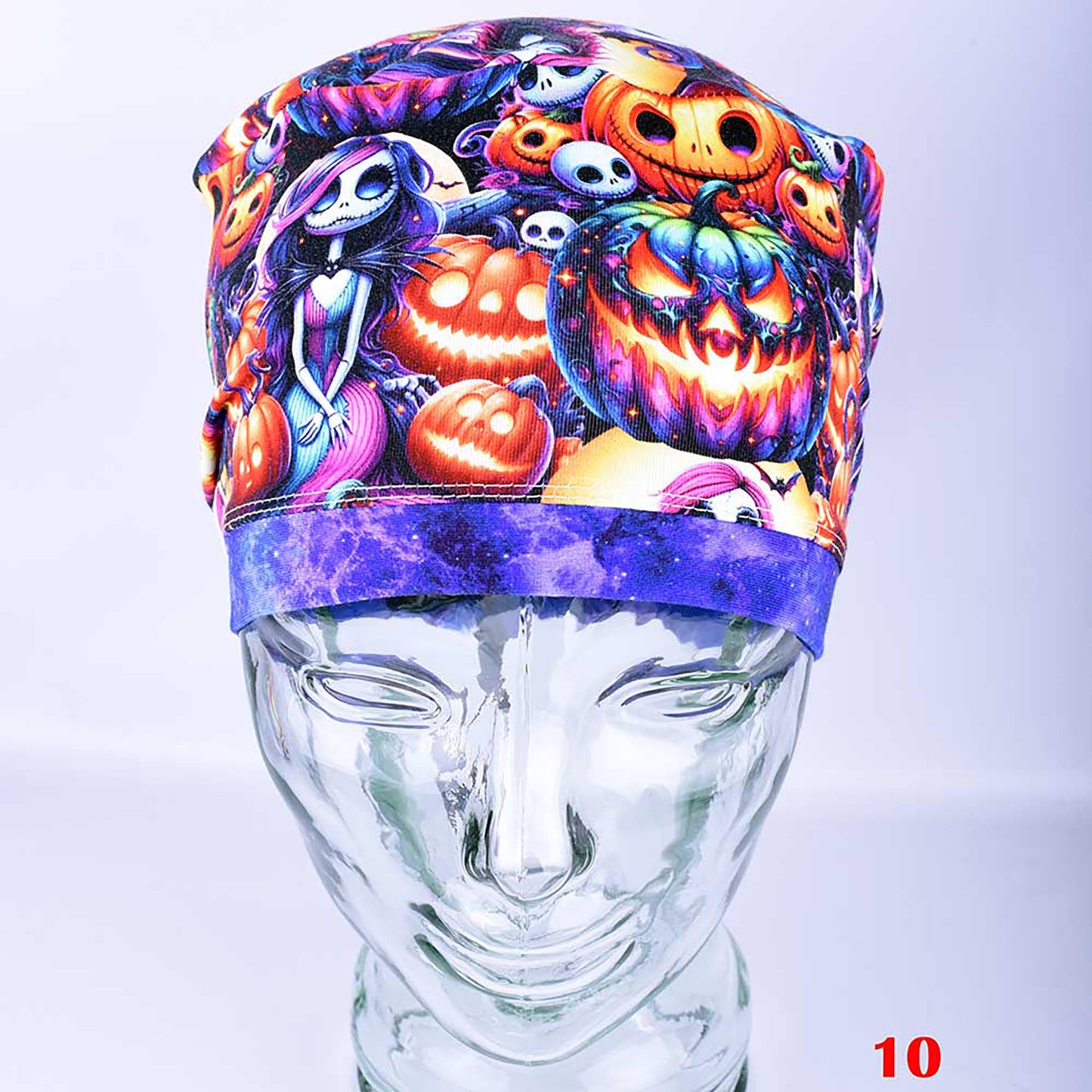 Pumpkins and Skeletons Scrub Cap
