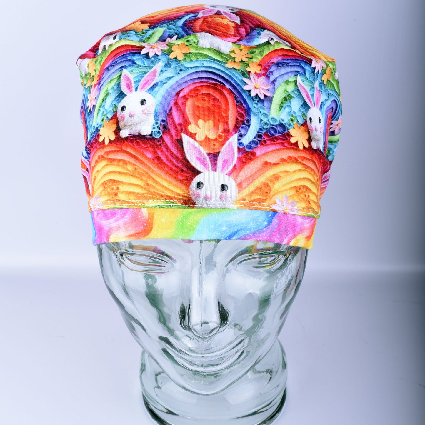 Rainbow Bunnies Scrub Cap