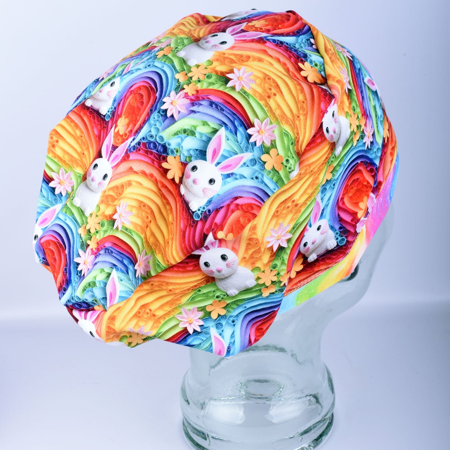 Rainbow Bunnies Scrub Cap