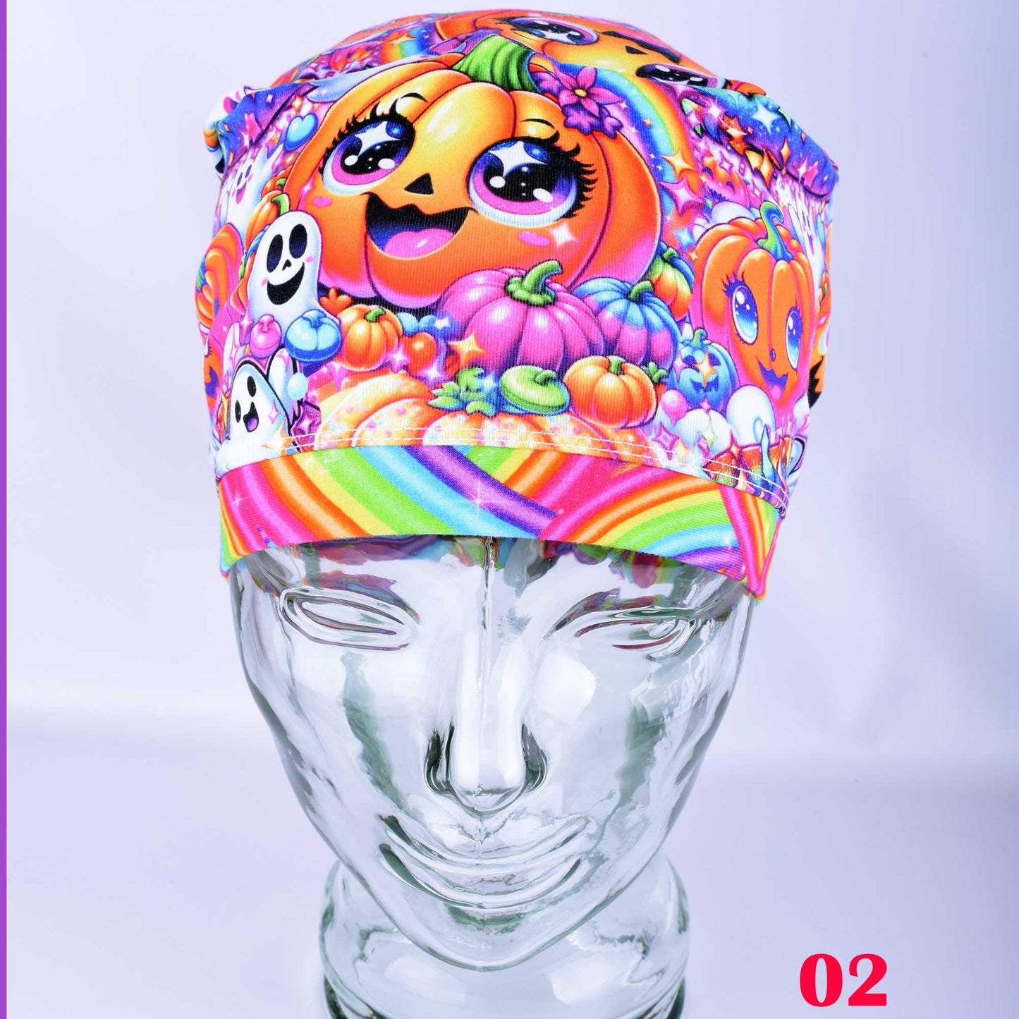 Rainbow Pumpkins Scrub Cap