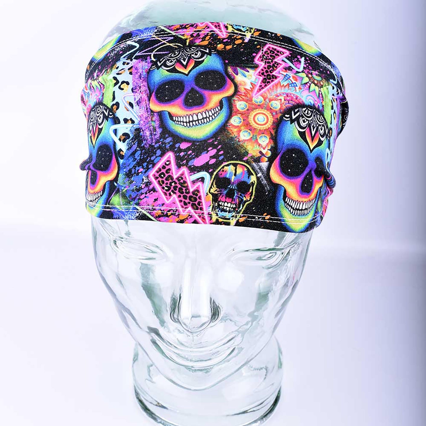 Rainbow Skulls Wide Headband