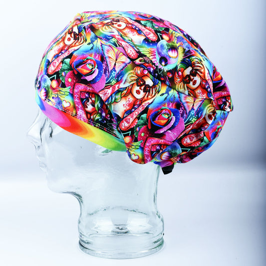 Rainbow Woman Scrub Cap