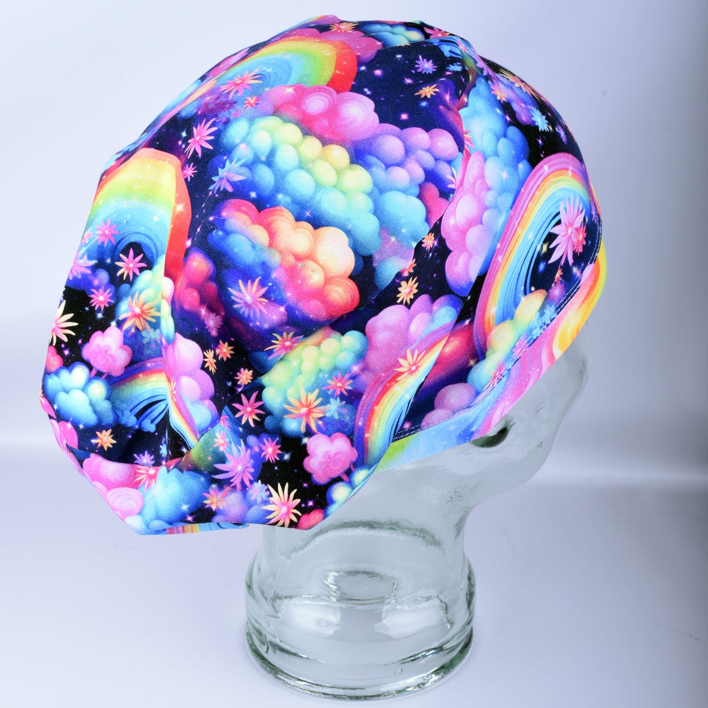 Rainbows and Flowers Scrub Cap