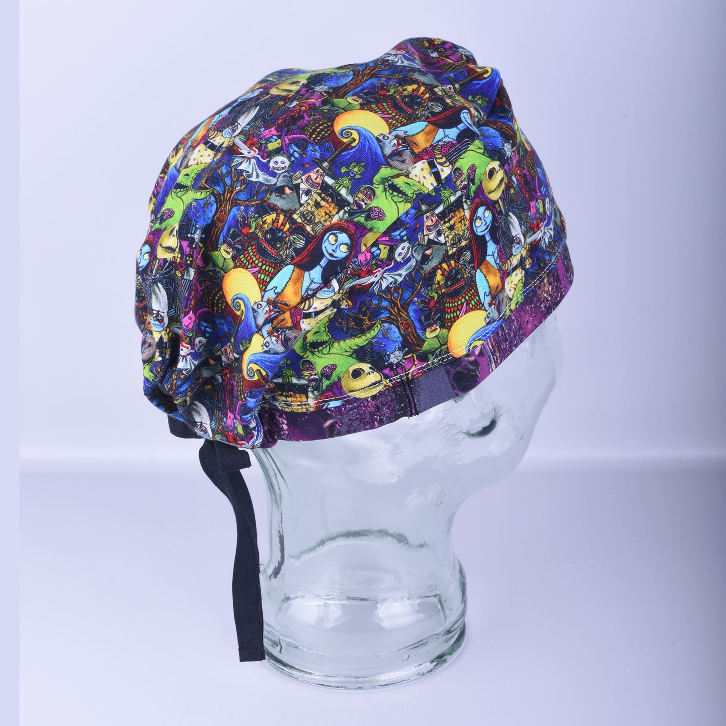 Skeleton Friends Tie Back Scrub Cap