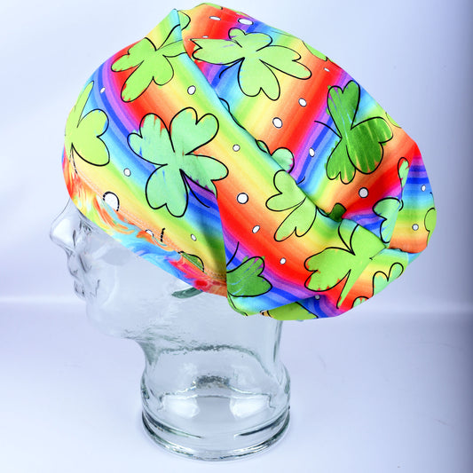 Sketchy Shamrocks Scrub Cap