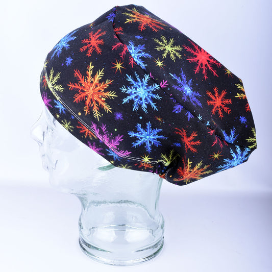 Snowflakes Scrub Cap