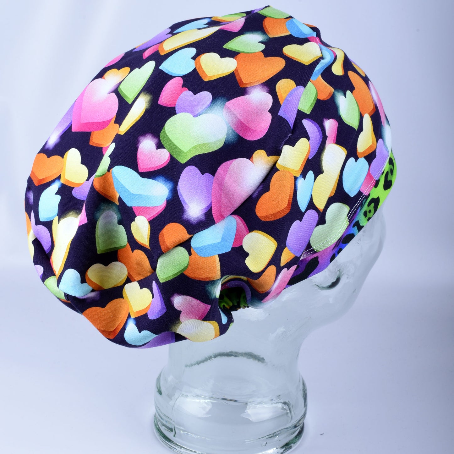 Sparkle Hearts Scrub Cap
