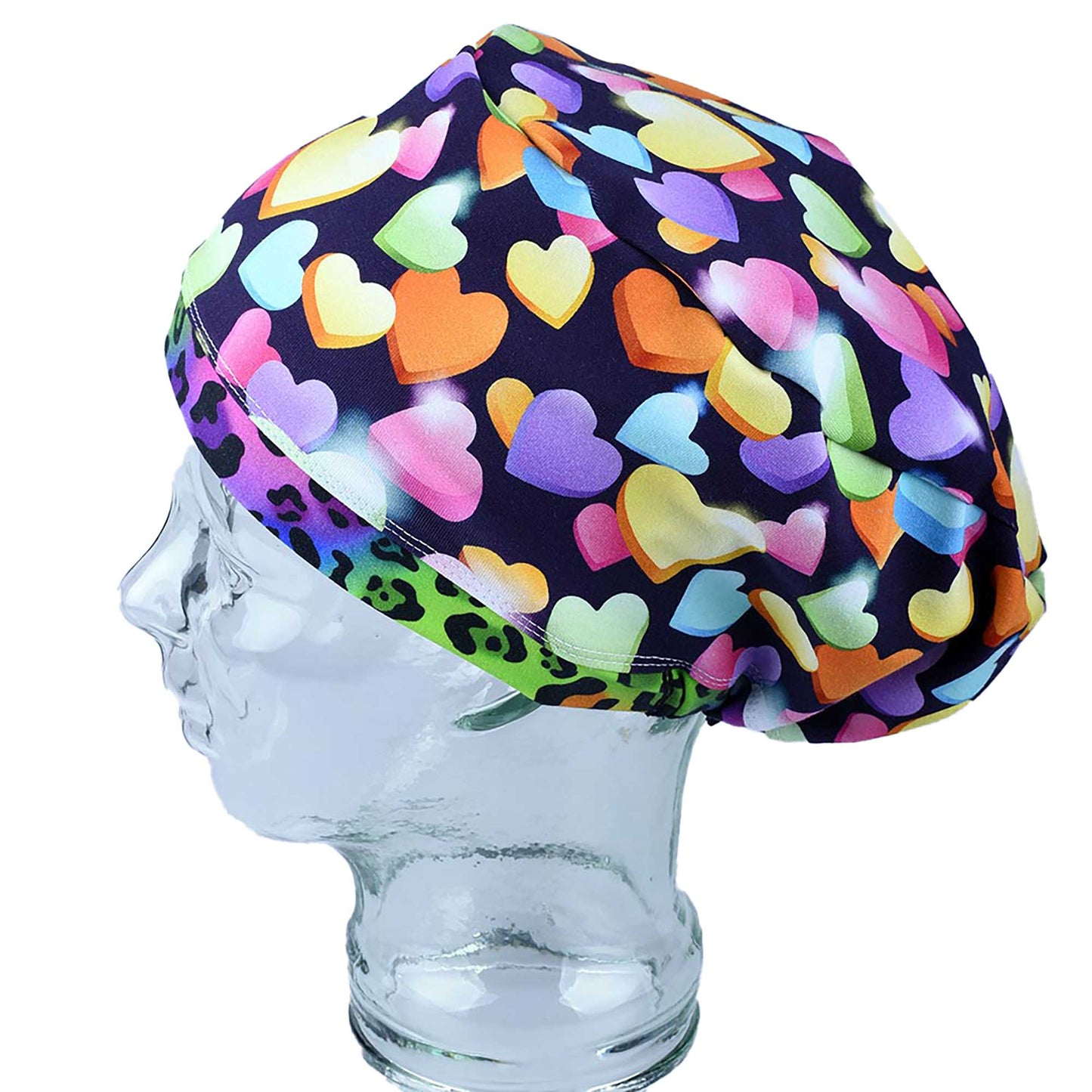 Sparkle Hearts Scrub Cap
