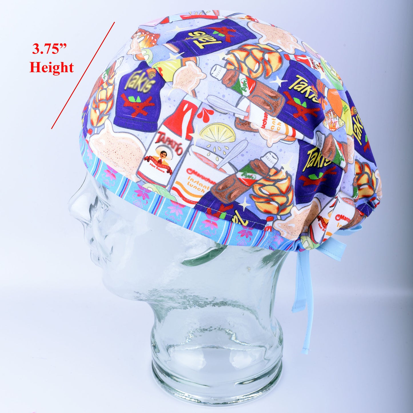 Spicy Snacks Tie Back Scrub Cap