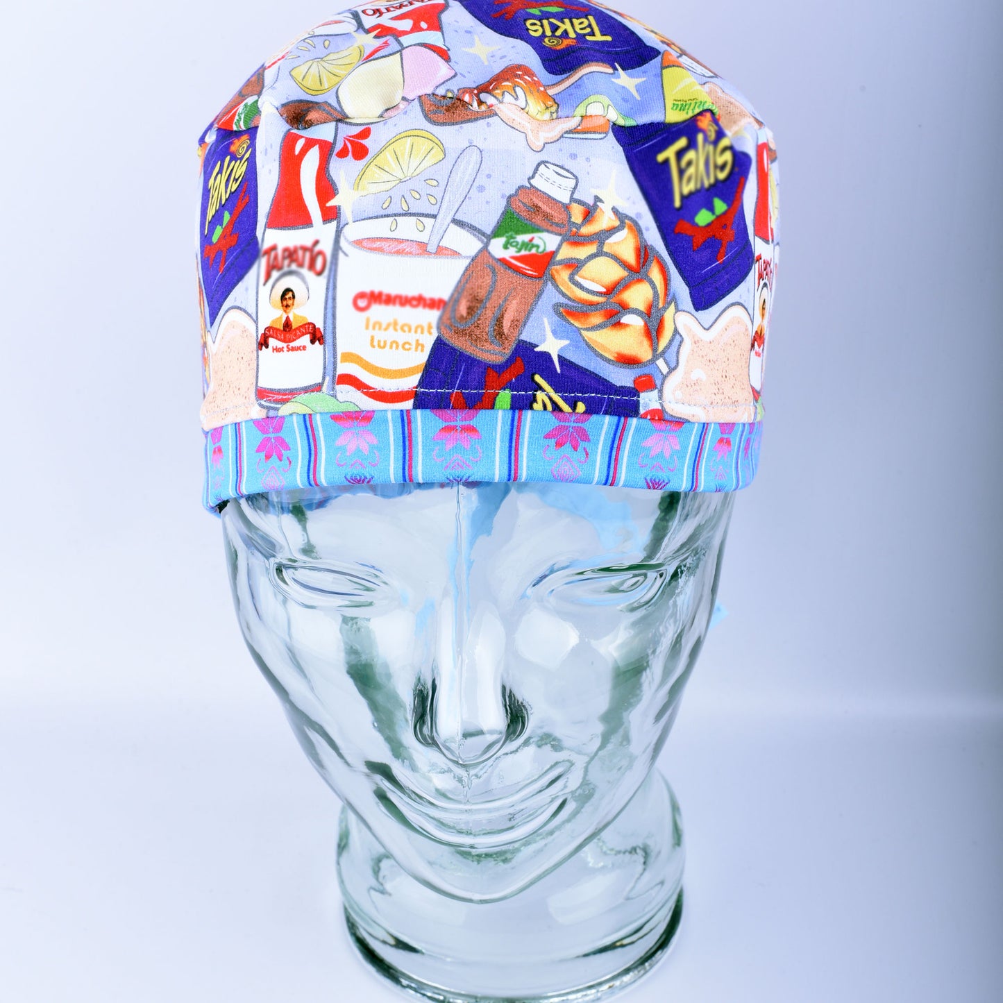 Spicy Snacks Tie Back Scrub Cap