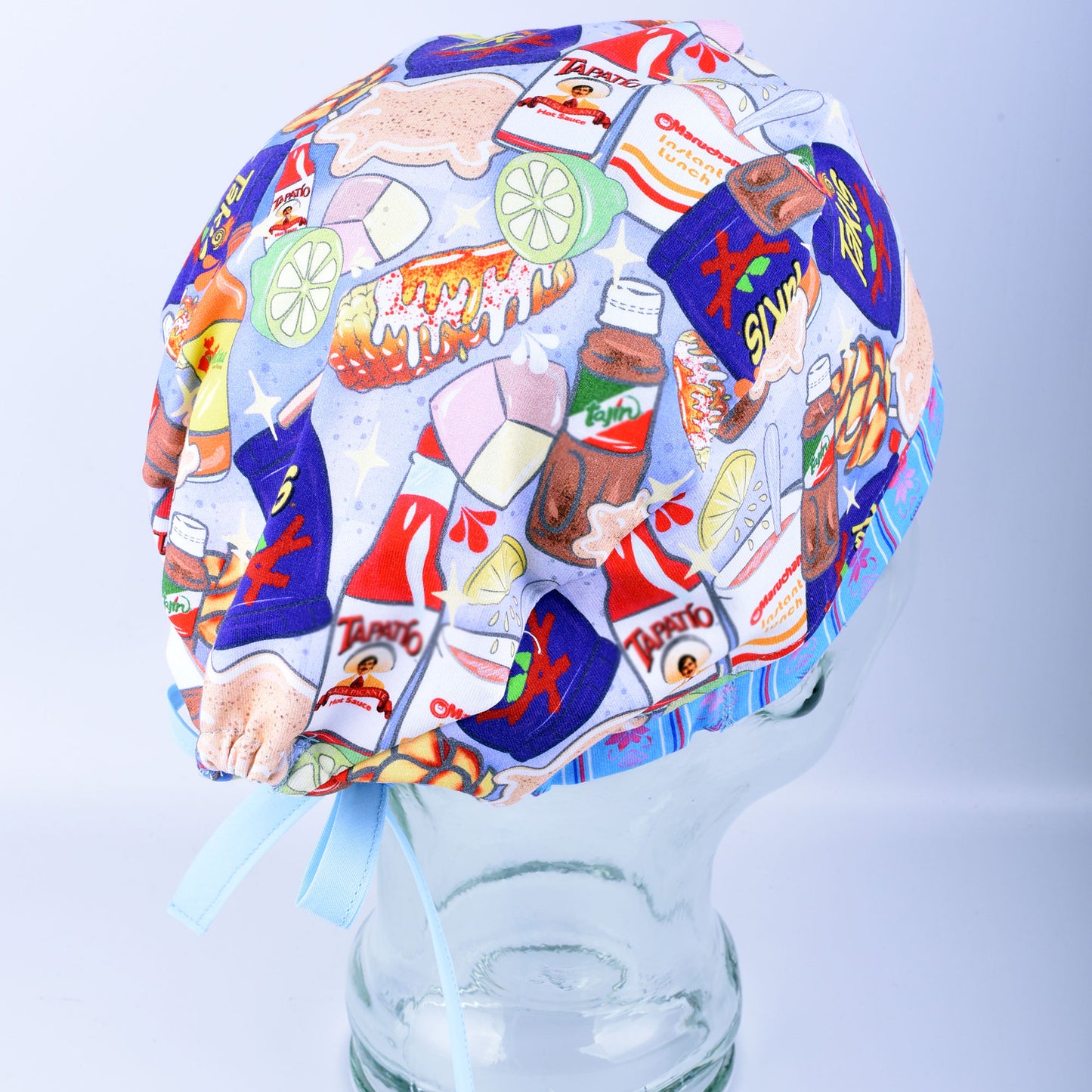 Spicy Snacks Tie Back Scrub Cap