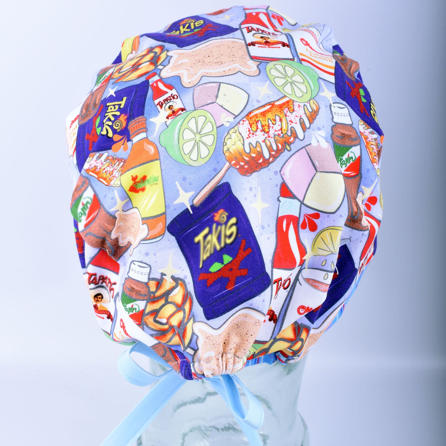 Spicy Snacks Tie Back Scrub Cap